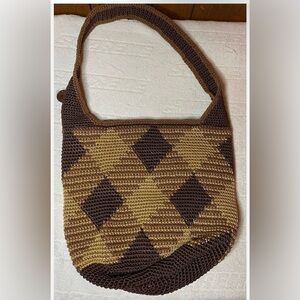 The Sak Brown and Tan Crochet Shoulder Bag - 30th anniversary edition 8/300